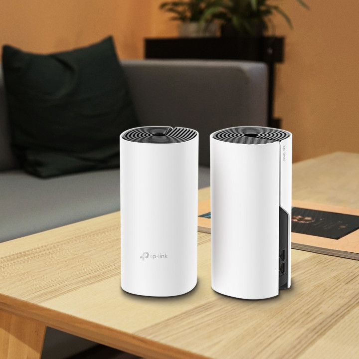 TP-Link Deco M4(2-pack) Bi-bande (2,4 GHz / 5 GHz) Wi-Fi 5 (802.11ac) Blanc Interne — vue 3
