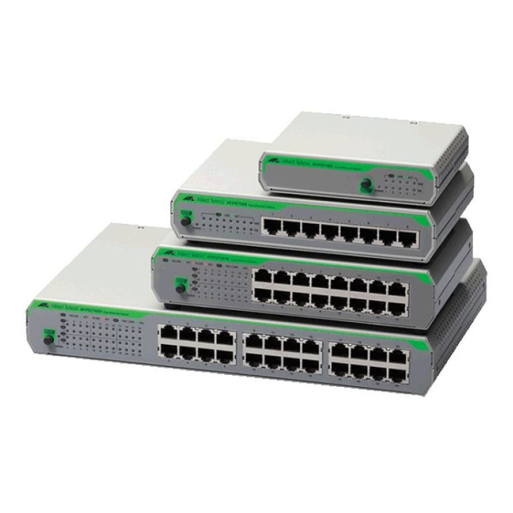 Allied Telesis AT-FS710/8-50 Non-géré Fast Ethernet (10/100) Gris — vue 1