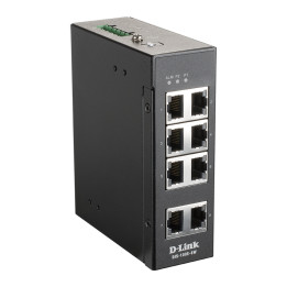 D-Link DIS-100E-8W commutateur réseau Non-géré L2 Fast Ethernet (10/100) Noir — vue 1