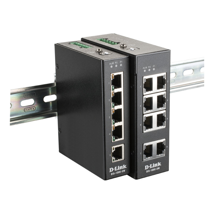 D-Link DIS-100E-8W commutateur réseau Non-géré L2 Fast Ethernet (10/100) Noir — vue 2