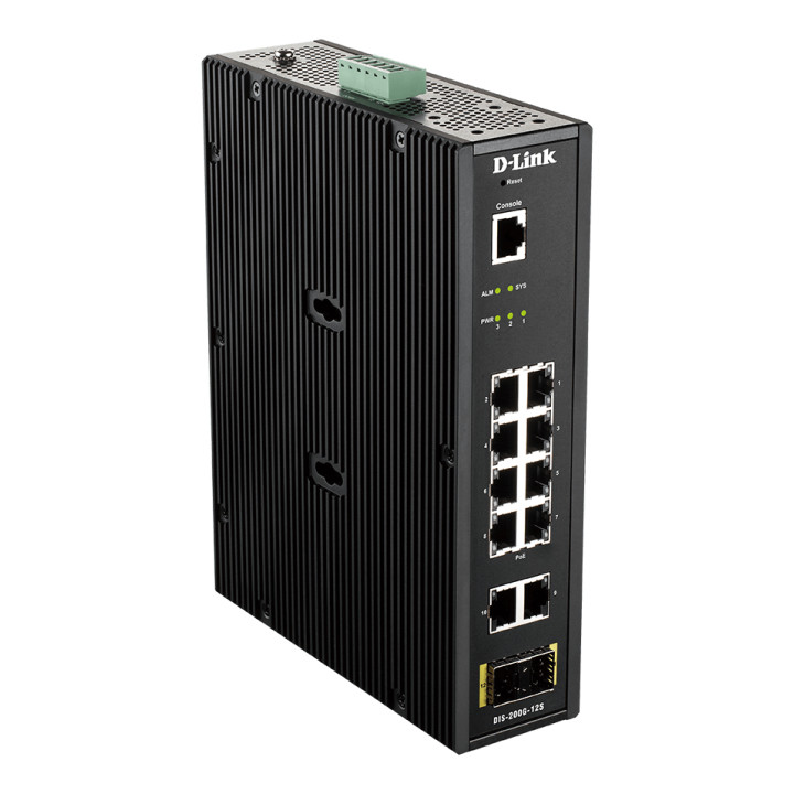 D-Link DIS-200G-12S commutateur réseau Géré L2 Gigabit Ethernet (10/100/1000) Noir — vue 1