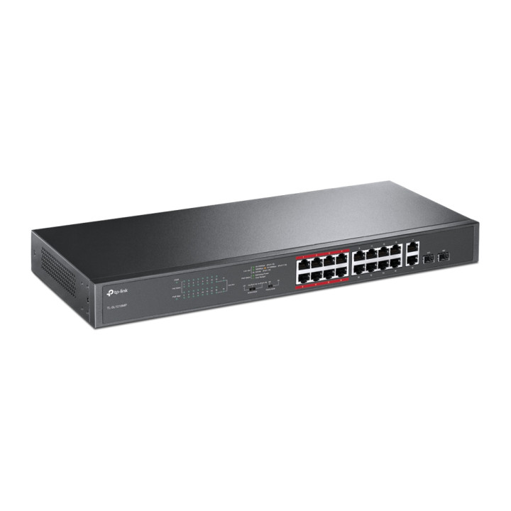 TP-Link TL-SL1218MP commutateur réseau Non-géré Fast Ethernet (10/100) Connexion Ethernet, supportant l'alimen — vue 2