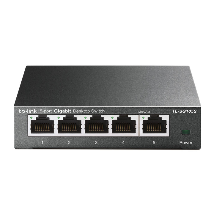 TP-Link TL-SG105S Non-géré Gigabit Ethernet (10/100/1000) Noir — vue 1