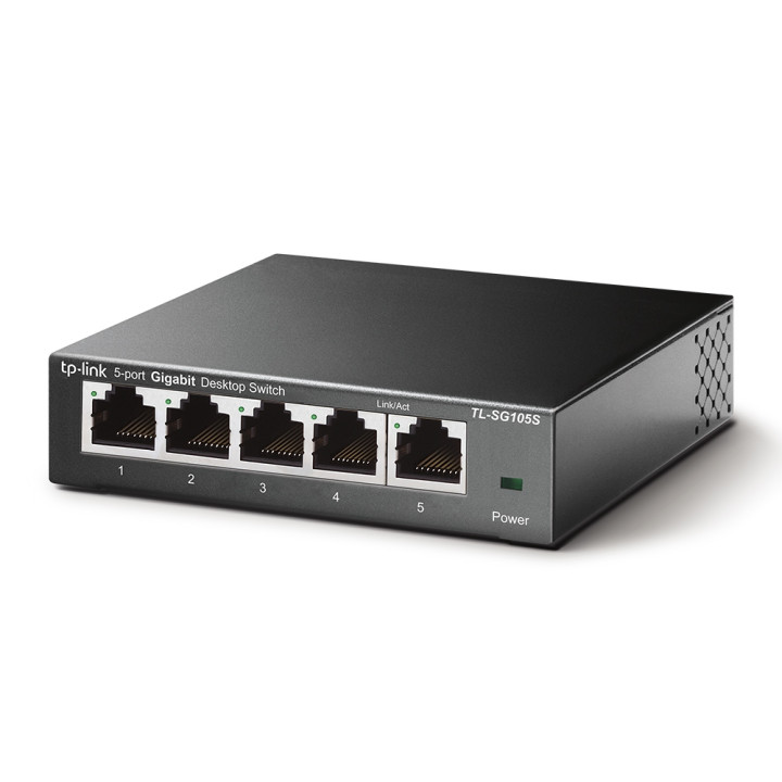 TP-Link TL-SG105S Non-géré Gigabit Ethernet (10/100/1000) Noir — vue 2