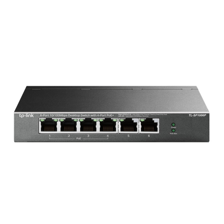 TP-Link TL-SF1006P commutateur réseau Non-géré Fast Ethernet (10/100) Connexion Ethernet, supportant l'aliment — vue 1
