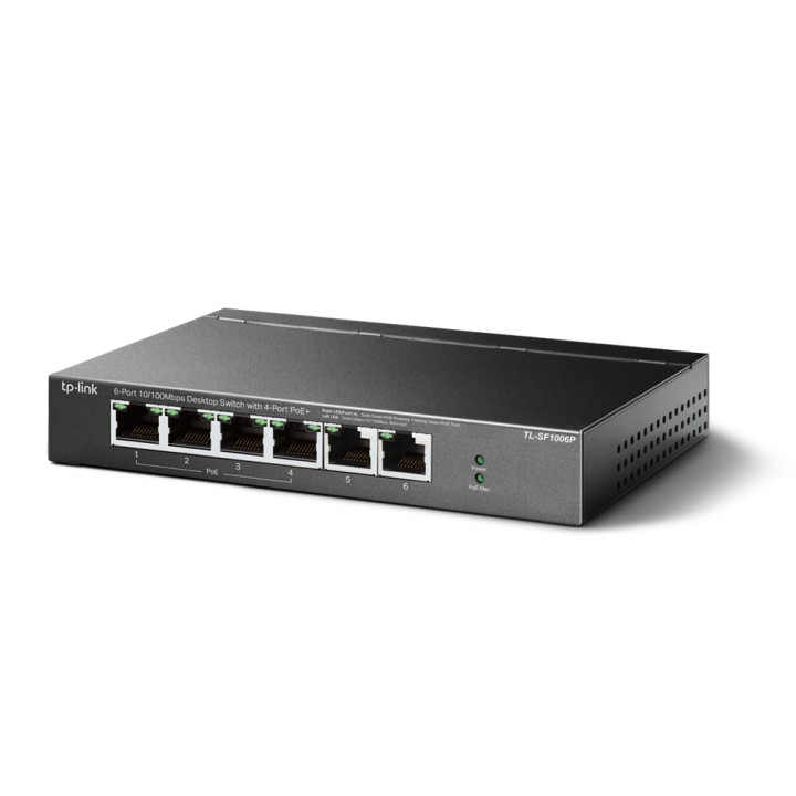 TP-Link TL-SF1006P commutateur réseau Non-géré Fast Ethernet (10/100) Connexion Ethernet, supportant l'aliment — vue 2