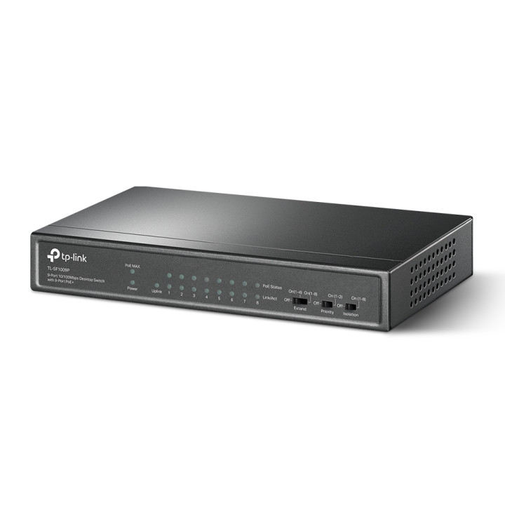 TP-Link TL-SF1009P commutateur réseau Non-géré Fast Ethernet (10/100) Connexion Ethernet, supportant l'aliment — vue 2