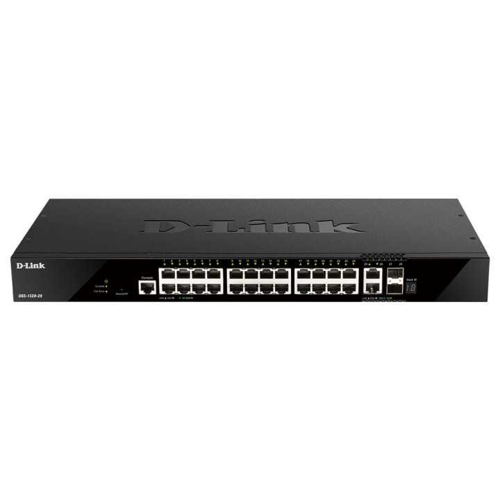 D-Link DGS-1520-28 commutateur réseau Géré L3 10G Ethernet (100/1000/10000) 1U Noir — vue 1