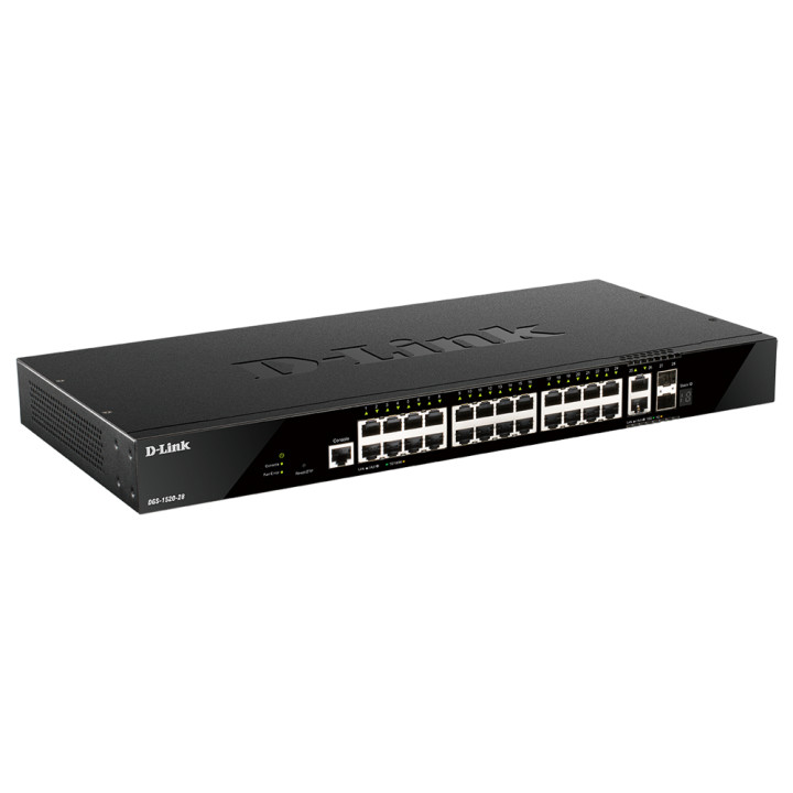 D-Link DGS-1520-28 commutateur réseau Géré L3 10G Ethernet (100/1000/10000) 1U Noir — vue 2