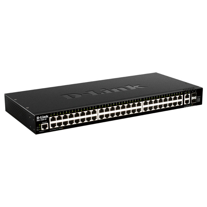 D-Link DGS-1520-52 commutateur réseau Géré L3 10G Ethernet (100/1000/10000) 1U Noir — vue 2