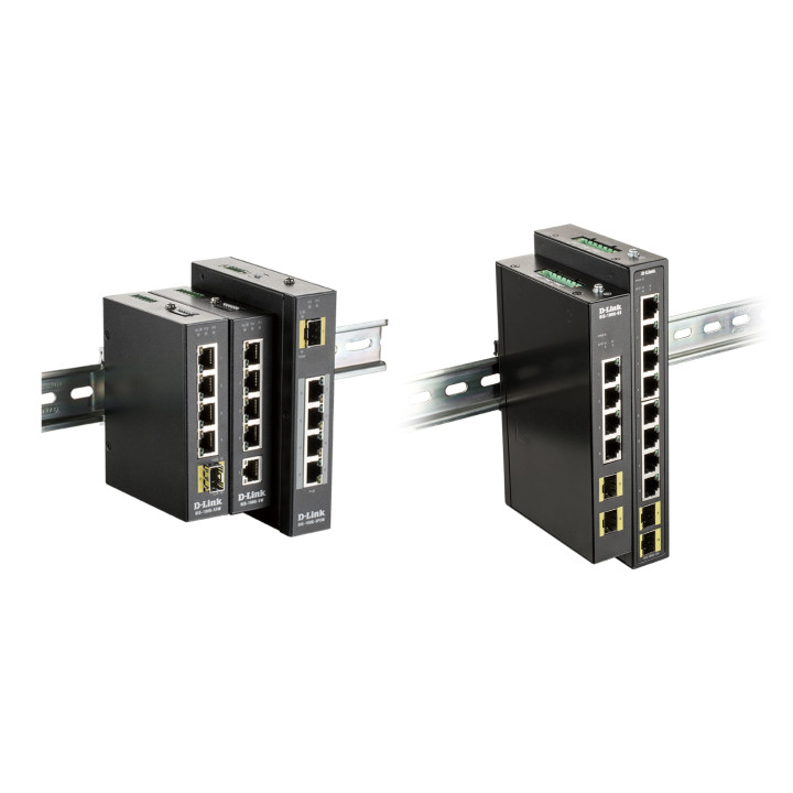 D-Link DIS-100G-10S commutateur réseau Non-géré Gigabit Ethernet (10/100/1000) Rail DIN Noir — vue 1