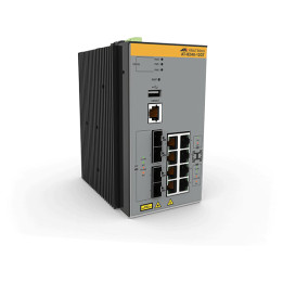 Allied Telesis AT-IE340-12GT-80 Géré L3 Gigabit Ethernet (10/100/1000) Gris — vue 1