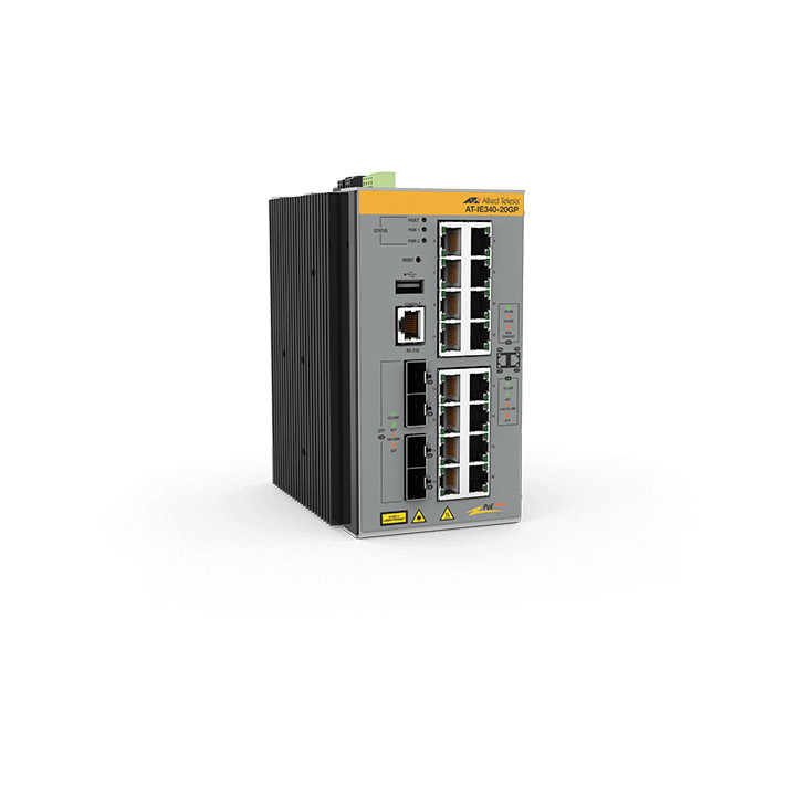 Allied Telesis AT-IE340-20GP-80 Géré L3 Gigabit Ethernet (10/100/1000) Connexion Ethernet, supportant l'alimen — vue 1