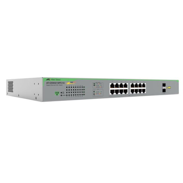 Allied Telesis AT-GS950/18PS-V2-50 commutateur réseau Non-géré Gigabit Ethernet (10/100/1000) Connexion Ethern — vue 1