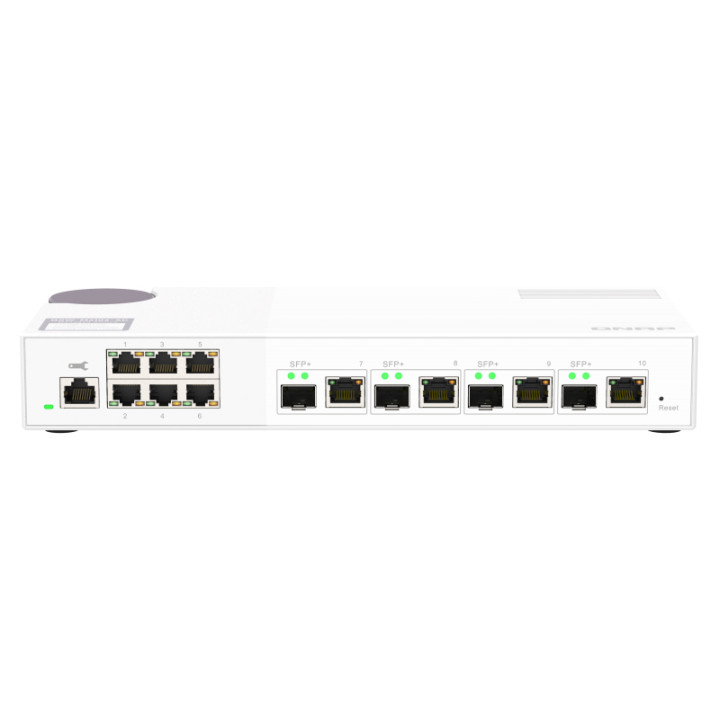 QNAP QSW-M2106-4C commutateur réseau Géré L2 2.5G Ethernet (100/1000/2500) Blanc — vue 1