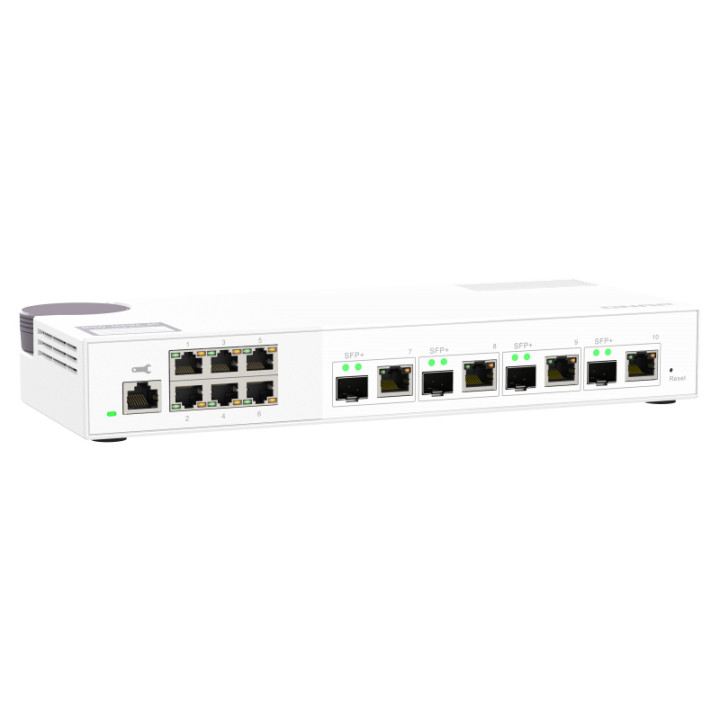 QNAP QSW-M2106-4C commutateur réseau Géré L2 2.5G Ethernet (100/1000/2500) Blanc — vue 3