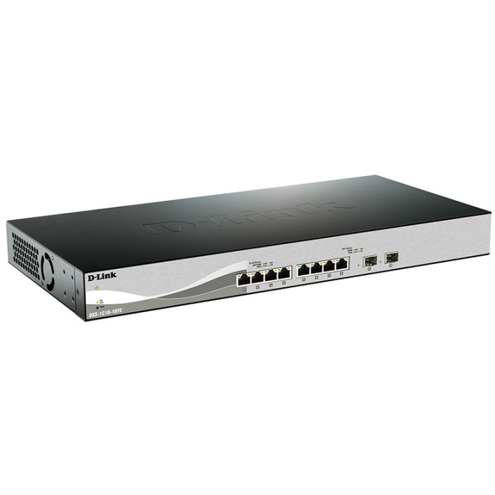 D-Link DXS-1210-10TS Géré L2/L3 10G Ethernet (100/1000/10000) 1U Noir, Argent — vue 1