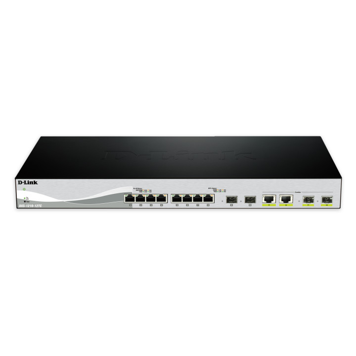 D-Link DXS-1210-12SC/E commutateur réseau Géré L2 10G Ethernet (100/1000/10000) 1U Noir, Argent — vue 3