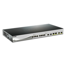 D-Link DXS-1210-12TC/E commutateur réseau Géré L2 10G Ethernet (100/1000/10000) 1U Noir, Argent — vue 1