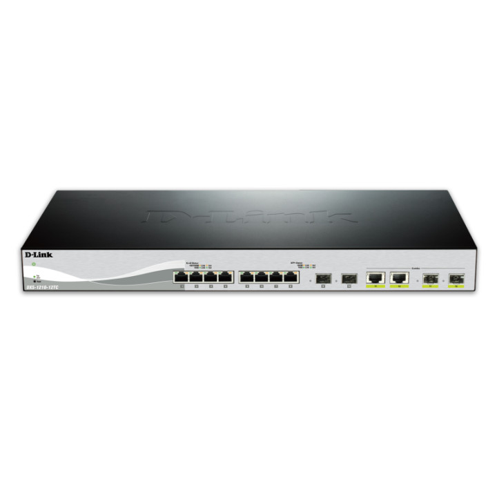 D-Link DXS-1210-12TC/E commutateur réseau Géré L2 10G Ethernet (100/1000/10000) 1U Noir, Argent — vue 2