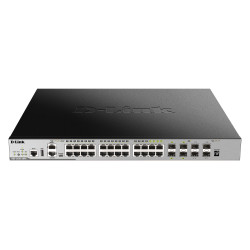 D-Link DGS-3630-28PC/SI/E — Switch manageable L3 20 ports Gigabit PoE+ + 4 SFP+