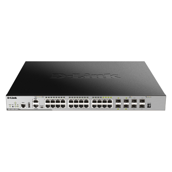 D-Link DGS-3630-28PC/SI/E commutateur réseau Géré L3 Gigabit Ethernet (10/100/1000) Connexion Ethernet, suppor — vue 1