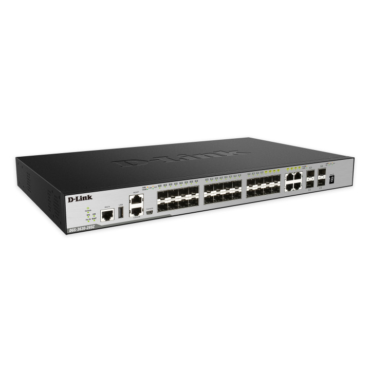 D-Link DGS-3630-28SC commutateur réseau Géré L3 1U Noir — vue 1