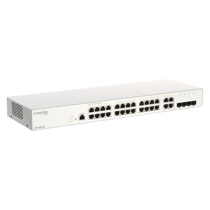 D-Link DBS-2000-28/E commutateur réseau Géré L2 Gigabit Ethernet (10/100/1000) Gris — vue 2