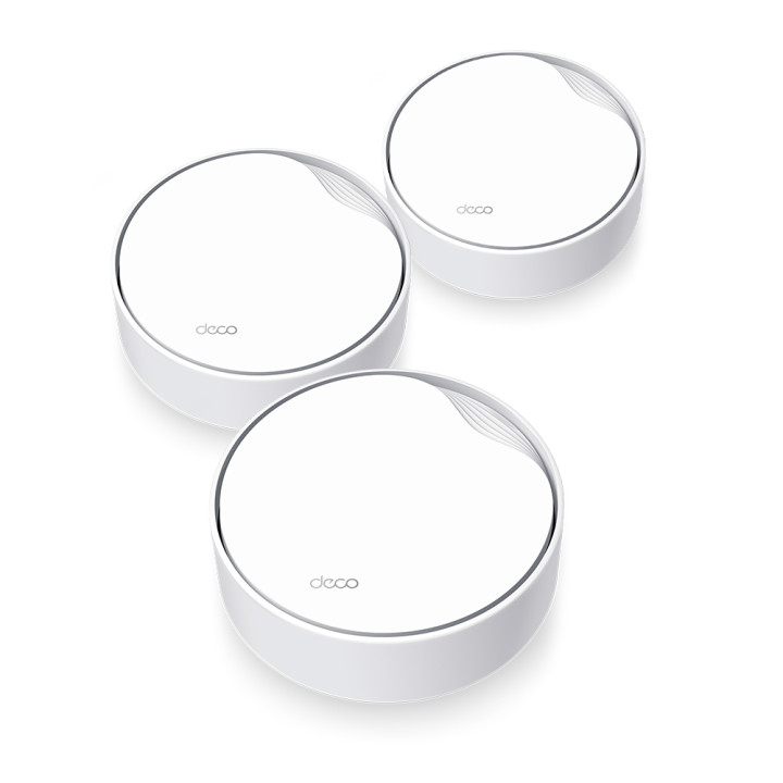 TP-Link DECO X50-PoE(3-PACK) Bi-bande (2,4 GHz / 5 GHz) Wi-Fi 6 (802.11ax) Blanc 2 Interne — vue 1