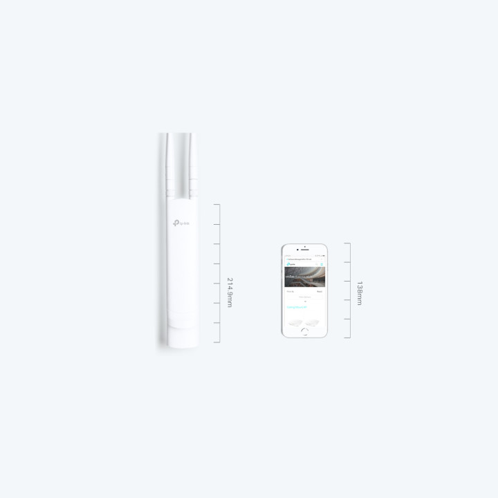 TP-Link EAP113-Outdoor 300 Mbit/s Blanc Connexion Ethernet, supportant l'alimentation via ce port (PoE) — vue 4