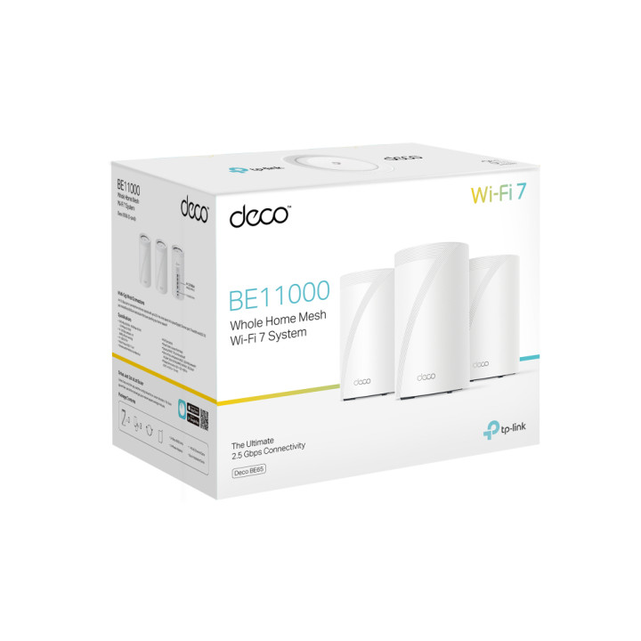 TP-Link BE9300 Tri-bande (2,4 GHz / 5 GHz / 6 GHz) Wi-Fi 7 (802.11be) Blanc 4 Interne — vue 4