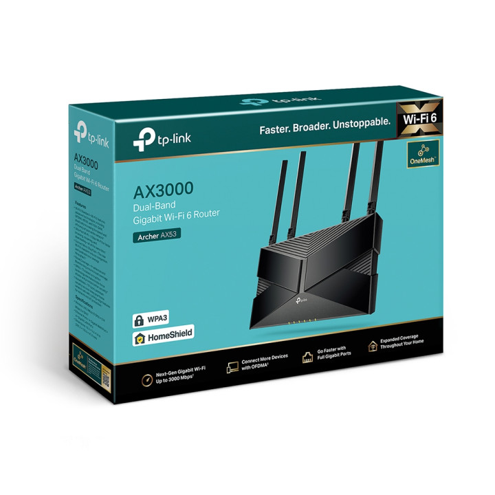TP-Link Archer AX53 routeur sans fil Gigabit Ethernet Bi-bande (2,4 GHz / 5 GHz) Noir — vue 4