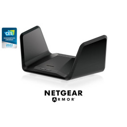 NETGEAR Nighthawk RAXE300 routeur sans fil Gigabit Ethernet Tri-bande (2,4 GHz / 5 GHz / 5 GHz) Noir — vue 1