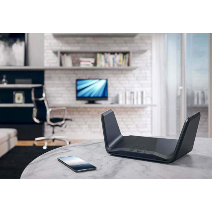 NETGEAR Nighthawk RAXE300 routeur sans fil Gigabit Ethernet Tri-bande (2,4 GHz / 5 GHz / 5 GHz) Noir — vue 2