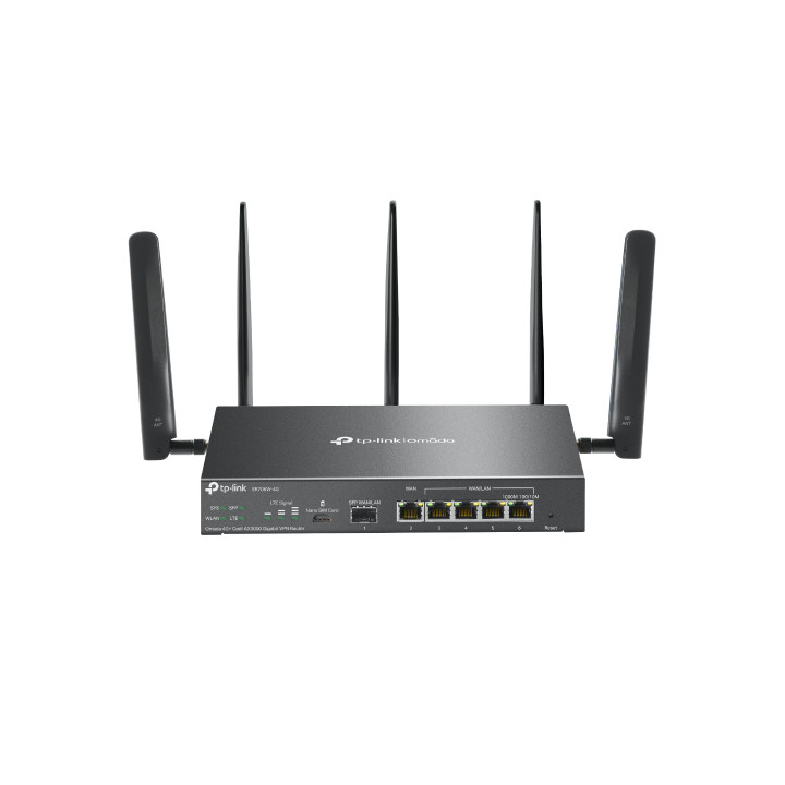 TP-Link Omada ER706W-4G routeur sans fil Gigabit Ethernet Bi-bande (2,4 GHz / 5 GHz) Noir — vue 1