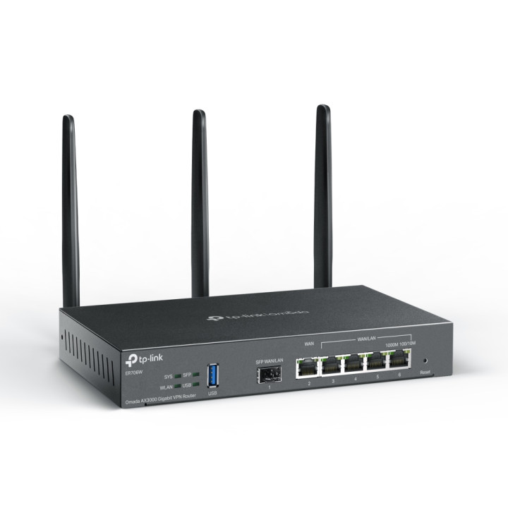 TP-Link Omada ER706W routeur sans fil Gigabit Ethernet Bi-bande (2,4 GHz / 5 GHz) Noir — vue 2