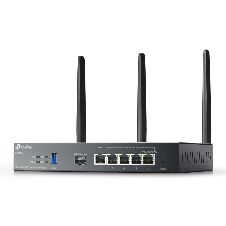 TP-Link Omada ER706W routeur sans fil Gigabit Ethernet Bi-bande (2,4 GHz / 5 GHz) Noir — vue 3