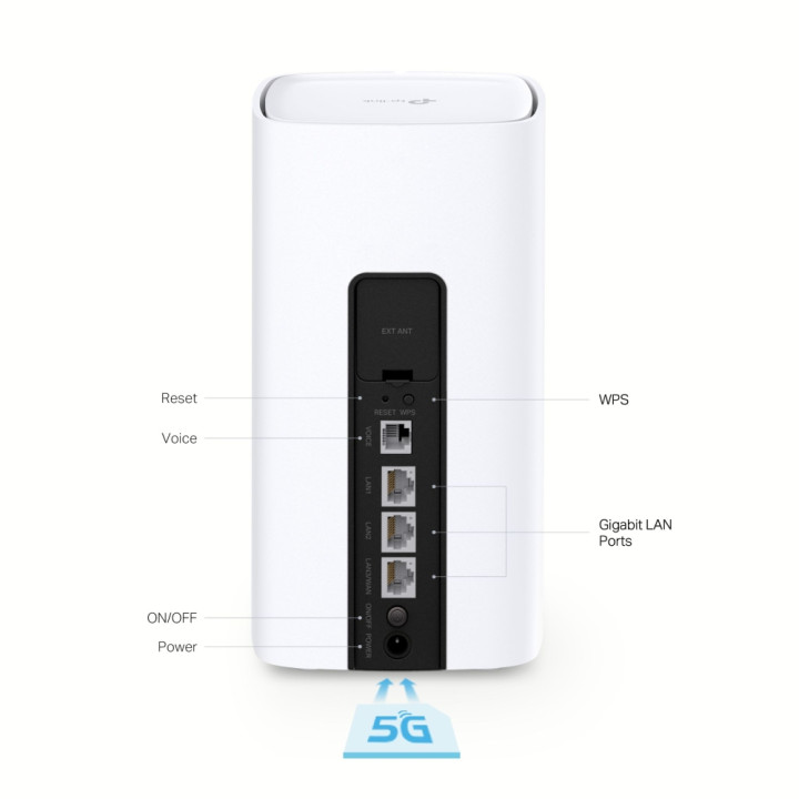 TP-Link NX510v routeur sans fil Gigabit Ethernet Bi-bande (2,4 GHz / 5 GHz) 5G Blanc — vue 3