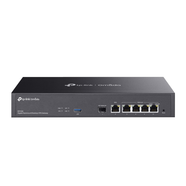 TP-Link ER7406 Routeur connecté Gigabit Ethernet Noir — vue 1