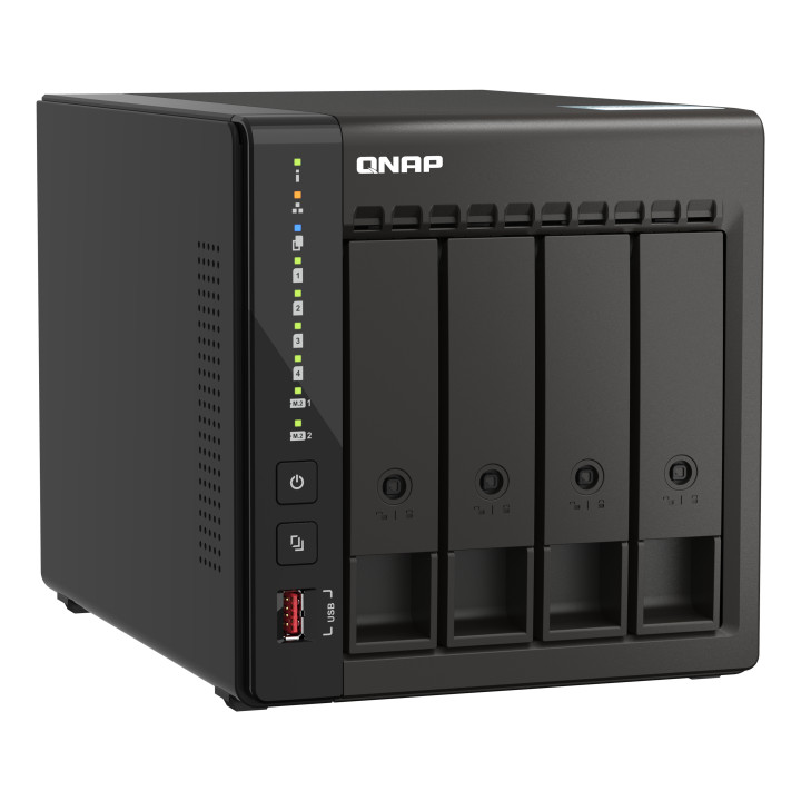 QNAP TS-453E NAS Tower Intel® Celeron® J6412 8 Go 0 To QNAP QTS Noir — vue 4