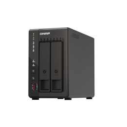 QNAP TS-253E NAS Tower Intel® Celeron® J6412 8 Go 0 To QNAP QTS Noir — vue 1
