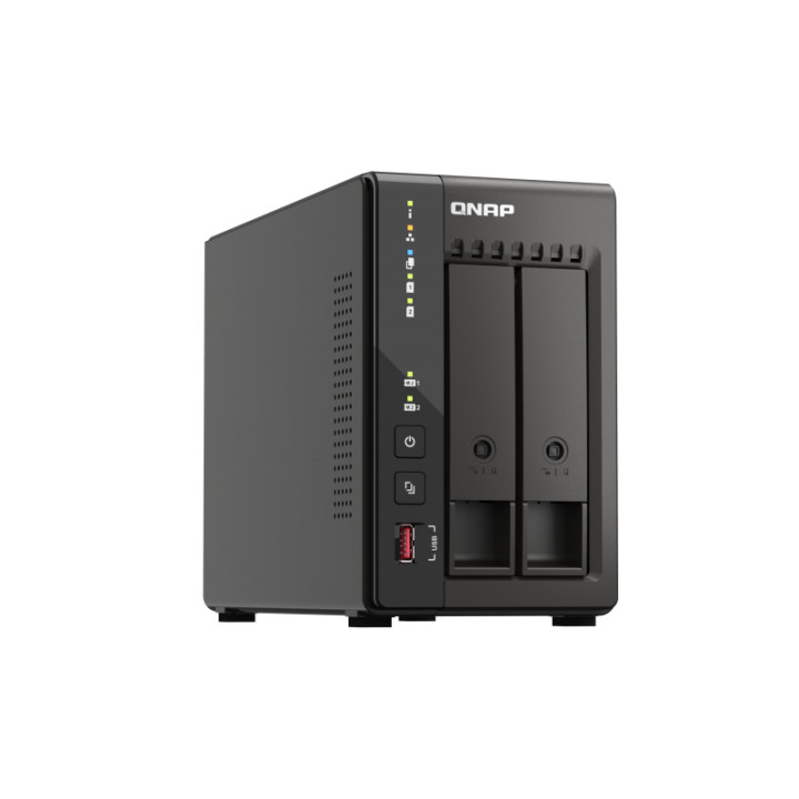 QNAP TS-253E NAS Tower Intel® Celeron® J6412 8 Go 0 To QNAP QTS Noir — vue 4