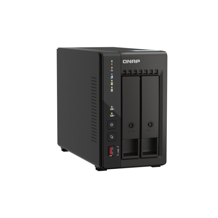 QNAP TS-253E NAS Tower Intel® Celeron® J6412 8 Go 0 To QNAP QTS Noir — vue 5