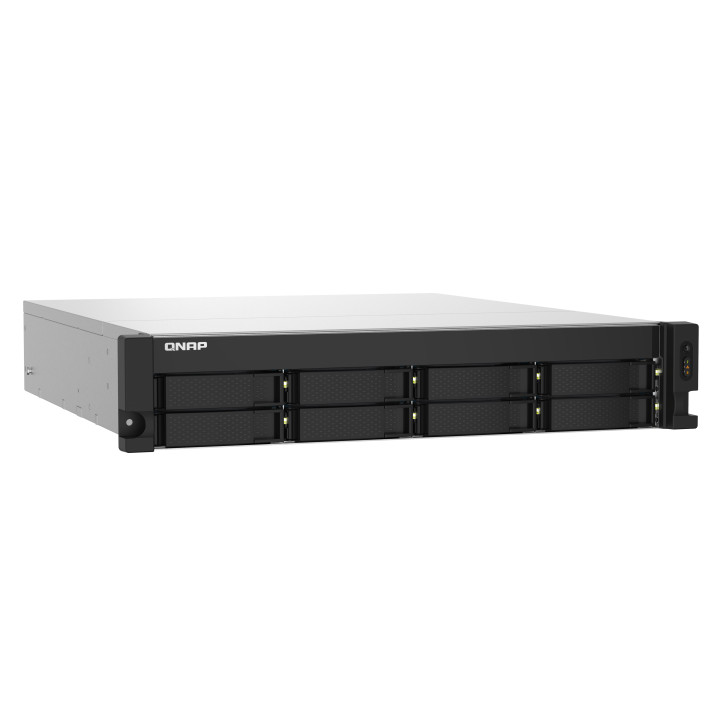 QNAP TS-832PXU NAS Rack (2 U) Annapurna Labs AL324 4 Go DDR4 0 To QNAP Turbo System Aluminium, Noir — vue 3