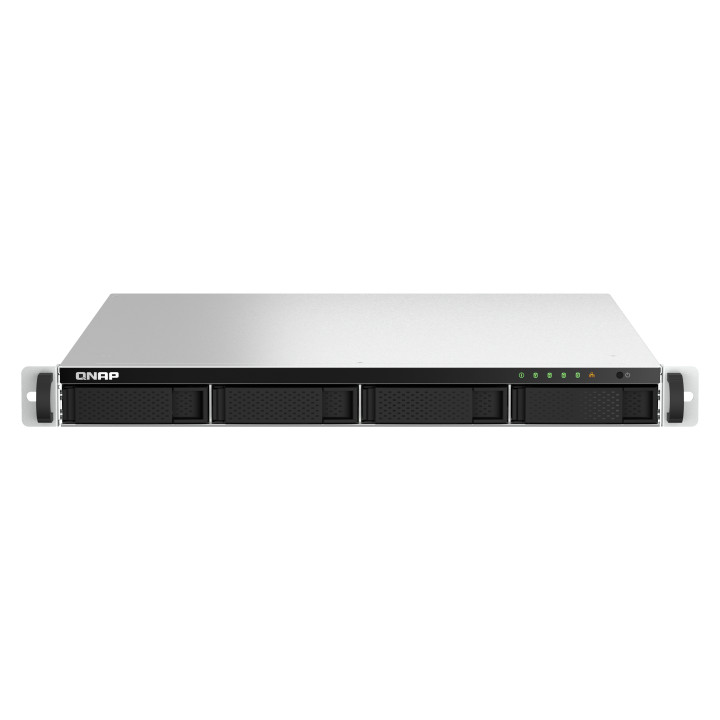 QNAP TS-464U NAS Rack (1 U) Intel® Celeron® N5095 8 Go DDR4 0 To QNAP Turbo System Aluminium, Noir — vue 1