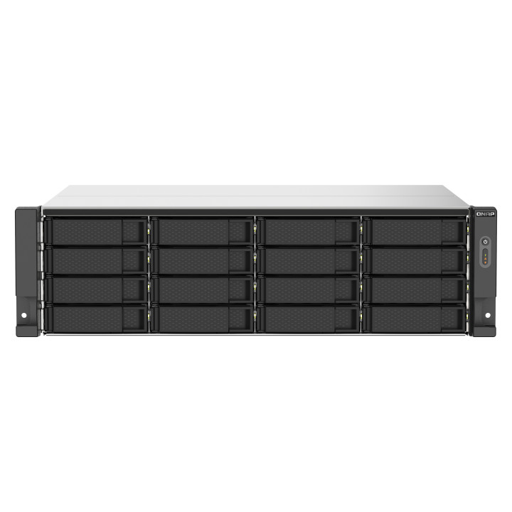 QNAP TS-1673AU-RP-16G serveur de stockage NAS Rack (3 U) Ryzen Embedded V1500B 16 Go DDR4 0 To QNAP QTS Noir,  — vue 1
