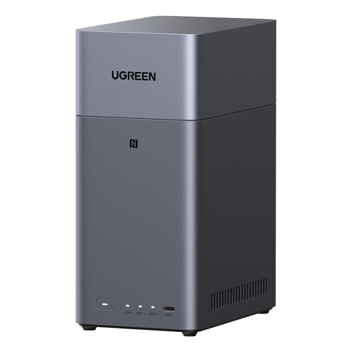 Ugreen DH2300 NAS Mini Tower 4 Go Gris — vue 1