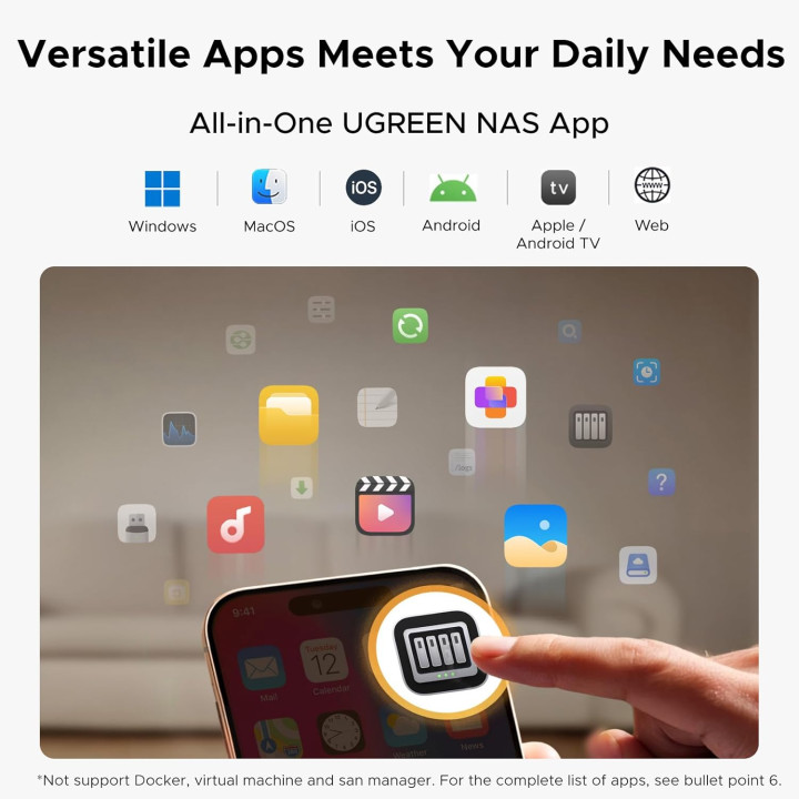 Ugreen DH2300 NAS Mini Tower 4 Go Gris — vue 3