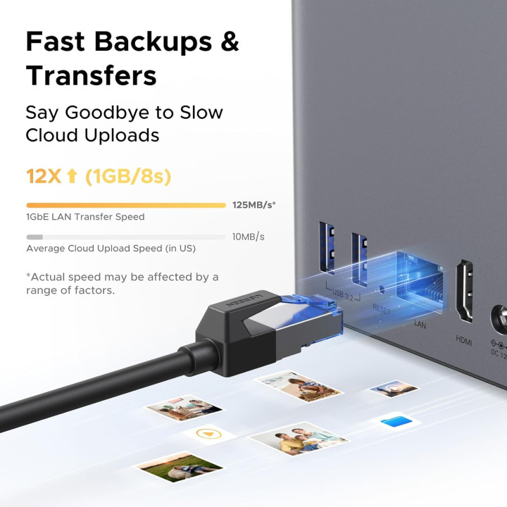 Ugreen DH2300 NAS Mini Tower 4 Go Gris — vue 4