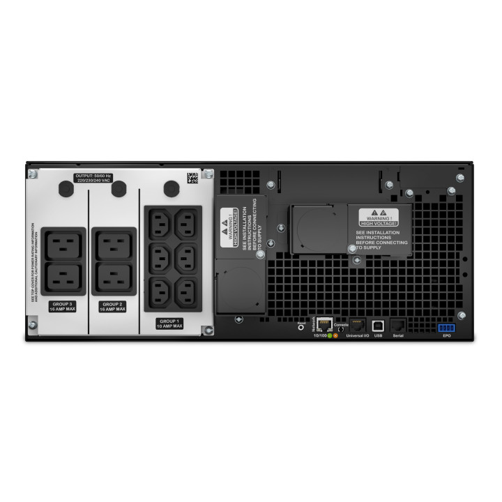 APC Smart-UPS On-Line SRT6KRMXLI - 6kW/VA, 6x C13, 4x C19, sortie monophasée câblée, montable en rack, NMC int — vue 2